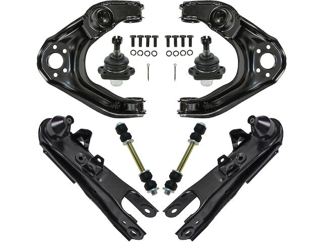 Front Upper and Lower Control Arm Ball Joint and Sway Bar Link Kit - 8-Piece - 1995-1997 Nissan Pickup RWD - TRQ 6759-07360246