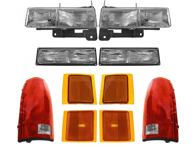 Headlight Tail Light Parking Light Kit 10 Piece - 1994-1999 Chevrolet K1500 Suburban - DIY Solutions 3394-07364359