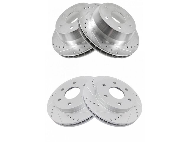 Front and Rear Brake Rotor Set 4 Piece - 2007 Chevrolet Silverado 1500 Classic - TRQ 137387-07378820