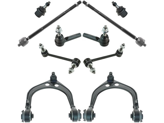 Front Control Arm Ball Joint Tie Rod End Kit - 10 Piece - 2011-2019 Dodge Charger RWD - TRQ 97144-07384389