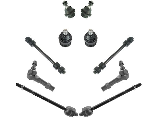 Front Ball Joint Sway Bar Link Tie Rod End Kit - 10 Piece - 2001-2005 Ford Explorer Sport Trac (with 2 Inch Diameter Upper Ball Joint) - TRQ 18628-07385447