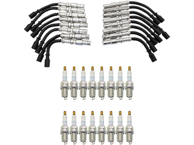 Spark Plug Wire Set with Spark Plugs 17 Piece - 1999-2002 Mercedes E55 AMG - DIY Solutions 6406-07390604