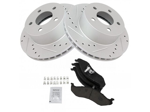 Front Brake Pad and Rotor Kit - 1993-1998 Jeep Grand Cherokee - TRQ 2244-07398957