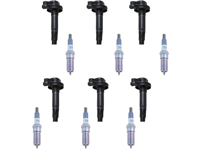 Ignition Coil and Spark Plug Kit 12 Piece - 2016-2017 Ford Mustang 3.7L V6 - DIY Solutions 136257-07411761