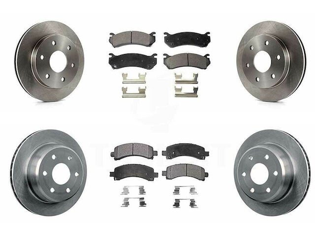 Front and Rear Brake Pad and Rotor Kit - 2002-2006 Cadillac Escalade AWD - TRQ 2853-07422297