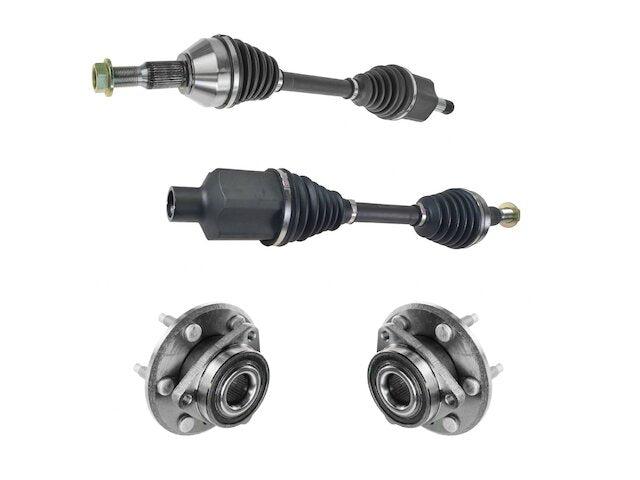 Front CV Axle and Wheel Bearing Hub Assembly Kit - 4 Piece - 2009-2017 Chevrolet Traverse - TRQ 30003-07427575
