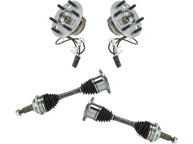Axle and Wheel Hub Assembly Kit 4 Piece - 1999-2000 Cadillac Escalade 4WD - TRQ 2851-07438077