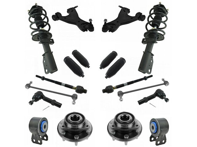 Front Strut Coil Spring Wheel Hub Control Arm Kit 16 Piece - 2013-2017 Buick Enclave - TRQ 122236-07456804