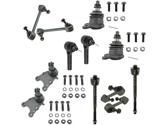 Front and Rear Ball Joint Sway Bar Link Tie Rod End Kit 12 Piece - 2004-2005 GMC Canyon RWD - TRQ 17880-07460507