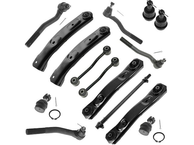 Control Arm Ball Joint Tie Rod End Kit 15 Piece Set - 1999-2004 Jeep Grand Cherokee 4WD (with Dana 44 Axle) - TRQ 2251-07472007