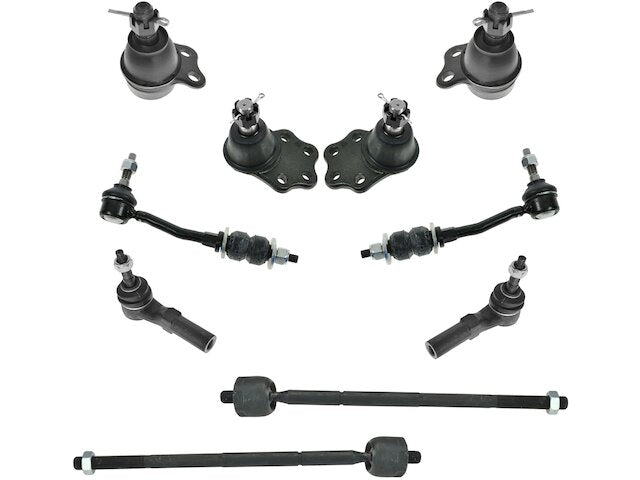 Front Ball Joint Sway Bar Link Tie Rod End Kit 10 Piece - 2000-2003 Dodge Durango RWD - TRQ 1874-07485281