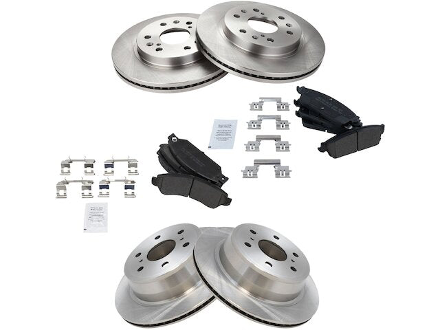 Front and Rear Brake Pad and Rotor Kit - 2007 GMC Yukon XL 1500 - TRQ 18980-07500266