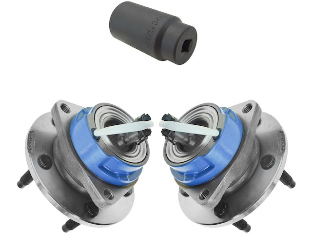 Front Wheel Hub and Bearing Assembly - 3 Piece - with Socket Kit - 2006-2011 Cadillac DTS (with RPO Code JL9) - TRQ 18640-07511769