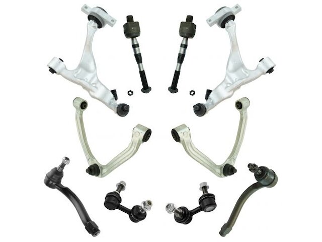 Front Control Arm Ball Joint Tie Rod and Sway Bar Link Kit 10 Piece - 2006-2010 Infiniti M45 RWD - TRQ 18566-07523129