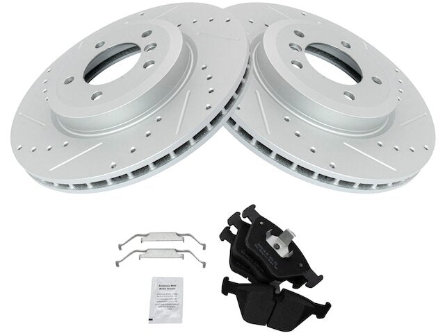 Front Brake Pad and Rotor Kit - 2001-2005 BMW 330i - TRQ 1016-07526013