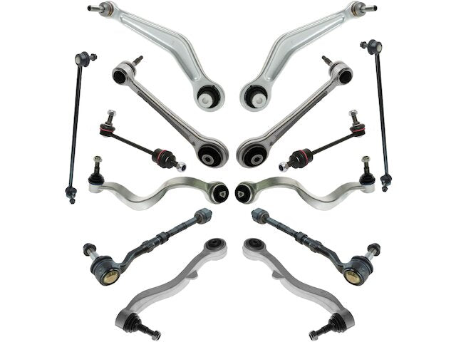 Front and Rear Control Arm Sway Bar Link Tie Rod Kit 14 Piece - 2006 BMW 750Li - TRQ 18572-07533686