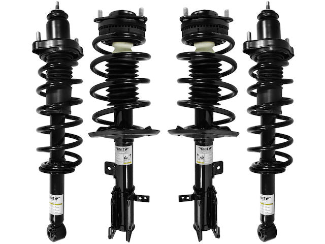 Front and Rear Strut and Coil Spring Assembly - Set of 4 - 2011-2014 Chrysler 200 Sedan (Excludes Convertible) - Unity 97026-07537780