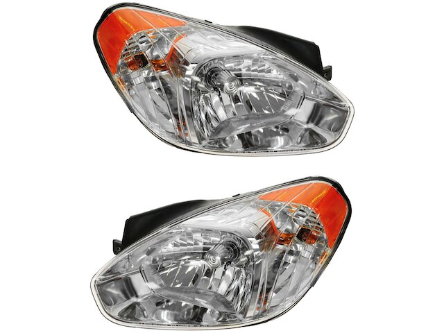 Headlight Assembly - Set of 2 - 2006-2011 Hyundai Accent Sedan - DIY Solutions 18950-07542001