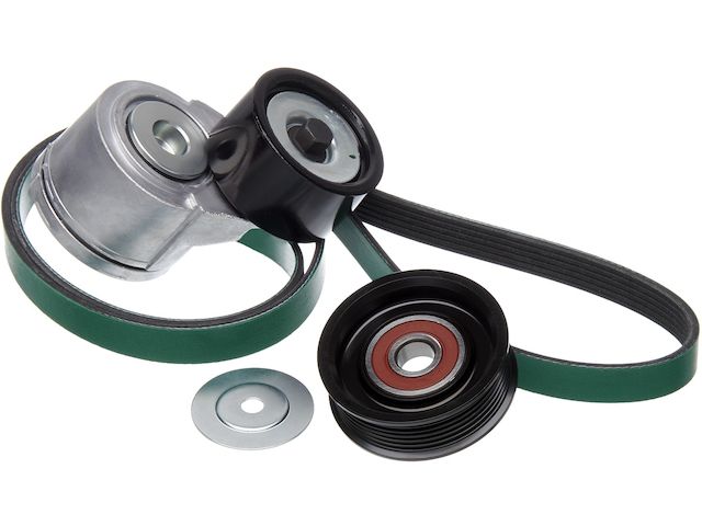 Air Conditioning Serpentine Belt Drive Component Kit - 2003-2007 Peterbilt 379 14.9L 6-Cylinder Diesel - Gates 132376-07549554