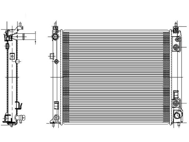 Primary Radiator - 2014-2019 Nissan Versa Note Hatchback 1.6L 4-Cylinder - TYC 127804-07574648
