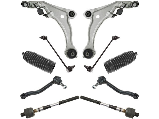 Front Control Arm Ball Joint Tie Rod and Sway Bar Link Kit 10 Piece - 2009-2014 Nissan Maxima - DIY Solutions 29967-07576186