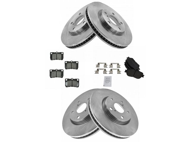 Front and Rear Brake Pad and Rotor Kit - 2006 Lexus GS300 - DIY Solutions 18577-07577202