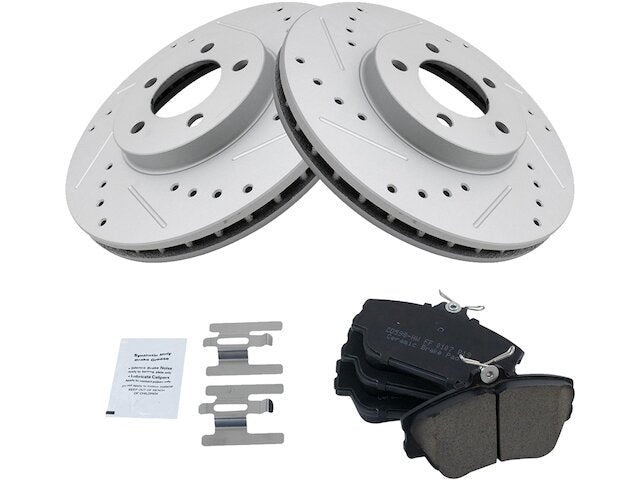 Front Brake Pad and Rotor Kit - 1995-2002 Lincoln Continental - TRQ 5619-07587426