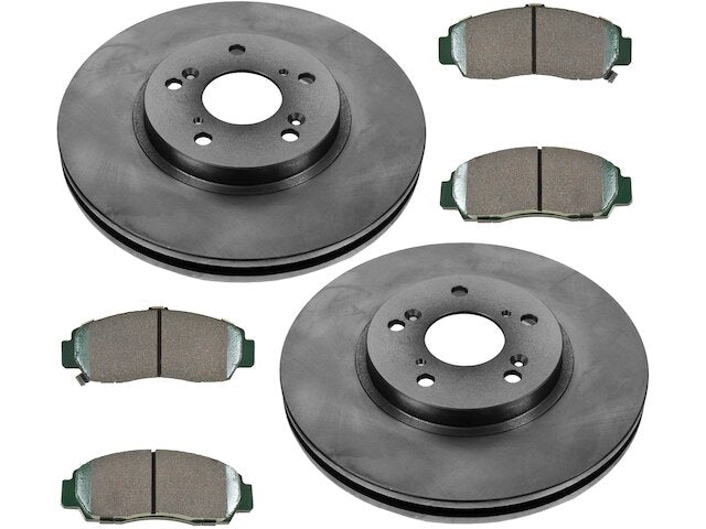 Front Brake Pad and Rotor Kit - 2011-2012 Honda Accord EX - TRQ 96777-07593282