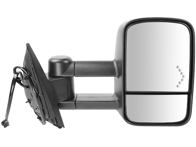 Right Passenger Side Power Mirror - Towing Type - Textured Black - Manual Telescoping - Manual Folding - with Heated Glass and Turn Signal - 2007-2014 Chevrolet Silverado 2500 HD - Trail Ridge 19010-07594233