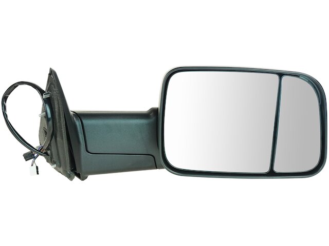 Right Passenger Side Power Mirror - Textured Black - Manual Folding - Towing - with Heated Glass, Turn Signal, and Puddle Lamp - 2015-2018 Ram 1500 - Trail Ridge 130953-07595565