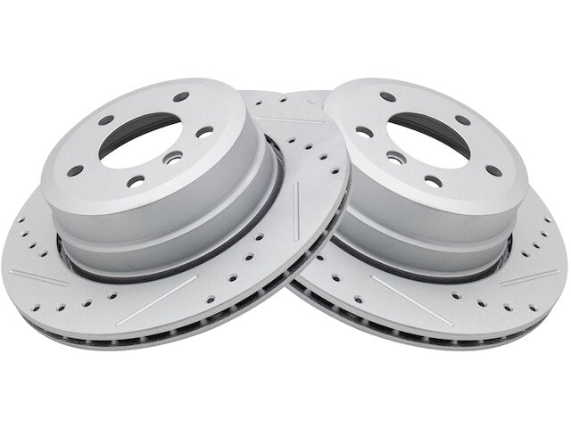 Rear Brake Rotor Set 2 Piece - 2006-2007 BMW 530xi - TRQ 18601-07596597