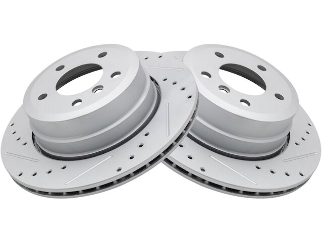Rear Brake Rotor Set 2 Piece - 2008 BMW 535xi - TRQ 28570-07596597