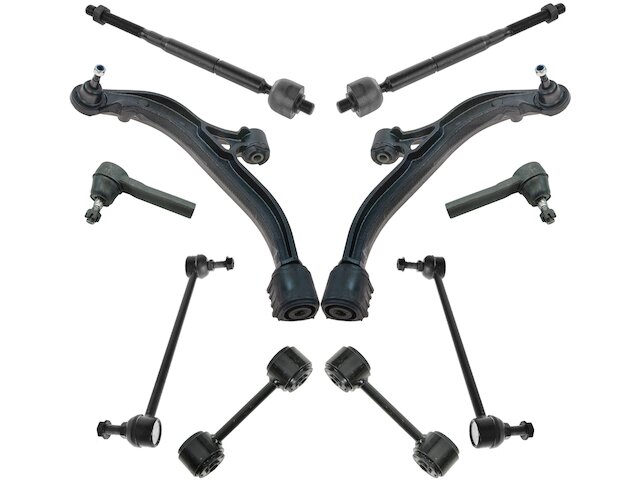 Front and Rear Control Arm Sway Bar Link Tie Rod Kit 10 Piece - 2005-2007 Dodge Grand Caravan - TRQ 18224-07610691