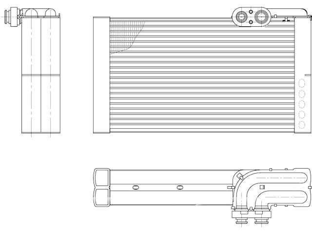 Rear A/C Evaporator - 2008-2013 Toyota Highlander Sport Utility - TYC 28609-07625662