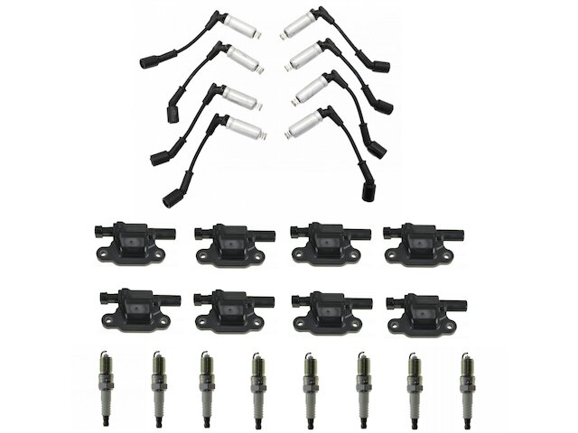 Ignition Coil Spark Plug and Wire Set 17 Piece - 2007-2008 Chevrolet Suburban 1500 - DIY Solutions 18976-07644120