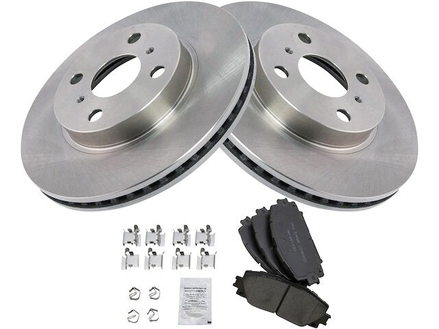 Front Brake Pad and Rotor Kit - 2012-2019 Toyota Prius C - TRQ 119479-07672398