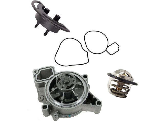 Engine Water Pump and Thermostat Assembly 2 Piece - 2002-2005 Pontiac Sunfire 2.2L 4-Cylinder VIN F - DIY Solutions 4797-07683867