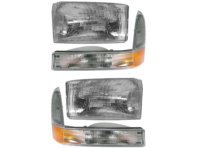 Headlight Assembly and Parking Light Kit 4 Piece - 2002-2003 Ford F450 Super Duty - DIY Solutions 5375-07705146
