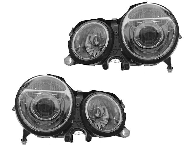 Headlight Set 2 Piece - 2000-2002 Mercedes E430 - DIY Solutions 6403-07715696