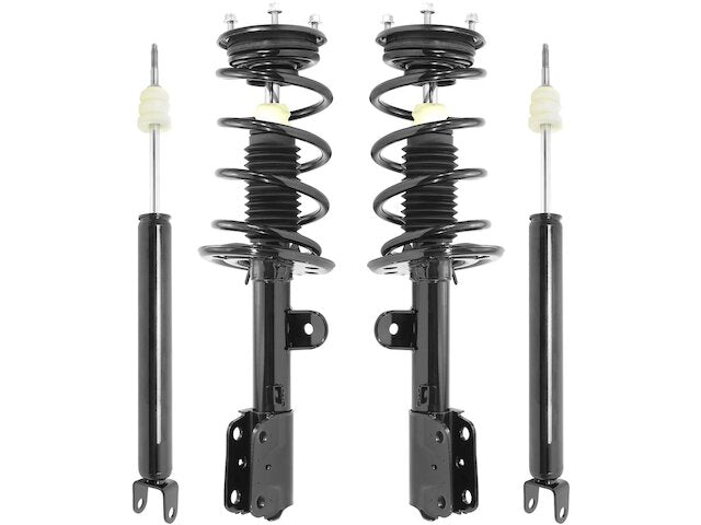 Front and Rear Suspension Strut Coil Spring and Shock Absorber Assembly Kit - 4 Piece - 2013-2019 Ford Explorer AWD (From 9/4/2012 Vehicle Production) - Unity 119540-07745037