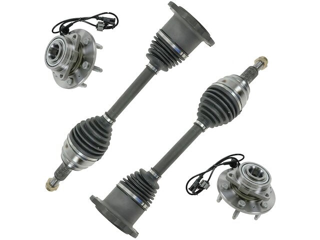 Axle and Wheel Hub Assembly Kit 4 Piece - 2007-2013 Cadillac Escalade EXT AWD - TRQ 127840-07752845