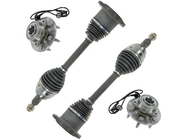 Front Axle and Wheel Hub Bearing Assembly - 4 Piece - 2007-2013 Chevrolet Silverado 1500 4WD - TRQ 19009-07752845