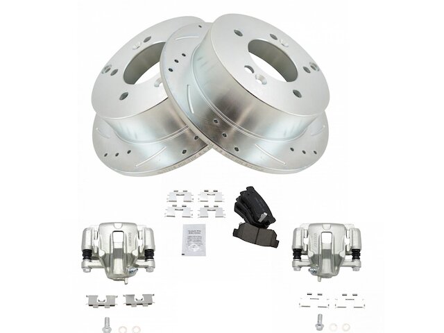 Rear Brake Pad Rotor and Caliper Set - 2006-2010 Kia Optima - TRQ 18848-07762021