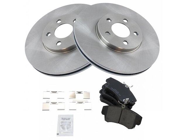 Front Ceramic Brake Pad and Rotor Kit - 2001-2010 Chrysler PT Cruiser Naturally Aspirated - TRQ 1535-07762110