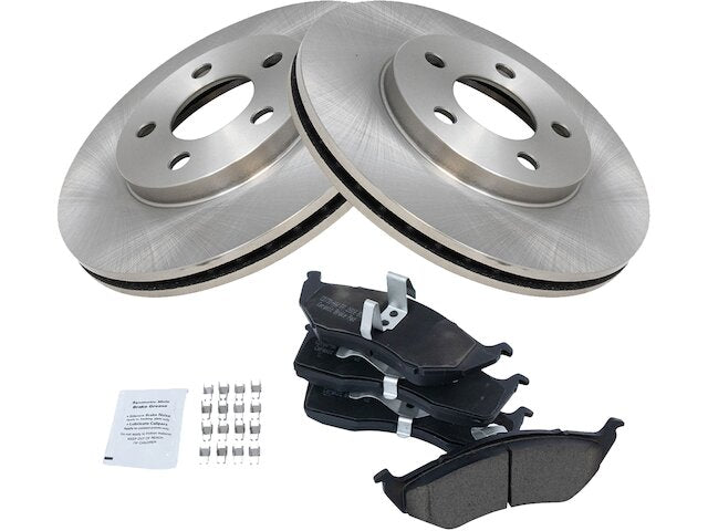 Front Brake Pad and Rotor Kit - 2000-2005 Dodge Neon - TRQ 1941-07769370