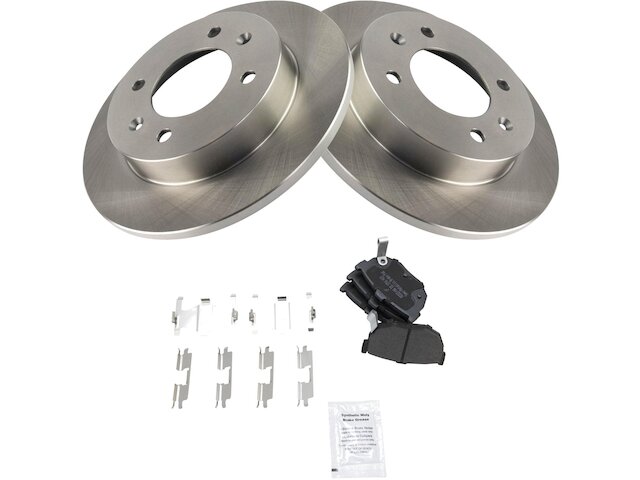 Rear Brake Pad and Rotor Kit - 1997-2006 Hyundai Elantra - TRQ 165-07788343