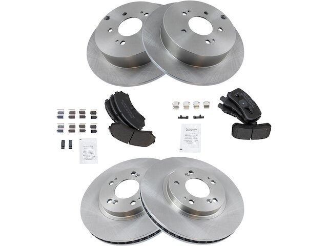 Front and Rear Brake Pad and Rotor Kit - 2004-2008, 2010-2011 Mitsubishi Endeavor - TRQ 17989-07791312