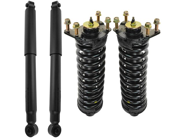 Front and Rear Shock Absorber and Coil Spring Assembly Set 4 Piece - 2007-2011 Dodge Nitro - TRQ 23999-07796059
