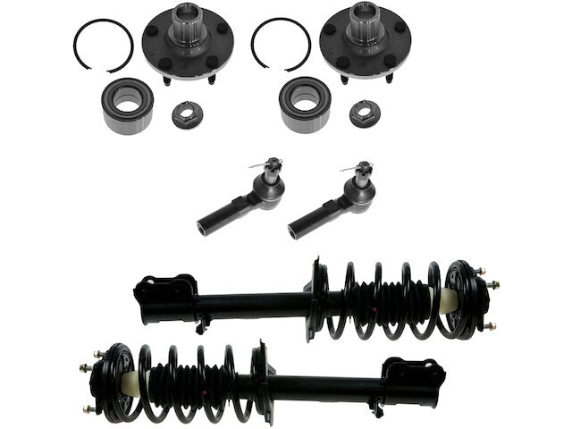 Front Strut Coil Spring Wheel Hub Tie Rod Kit 6 Piece - 2005-2009 Mercury Mariner - TRQ 18370-07812067