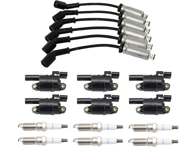 Ignition Coil Spark Plug and Wire Set 13 Piece - 2014-2019 Chevrolet Silverado 1500 4.3L V6 - DIY Solutions 125149-07870799